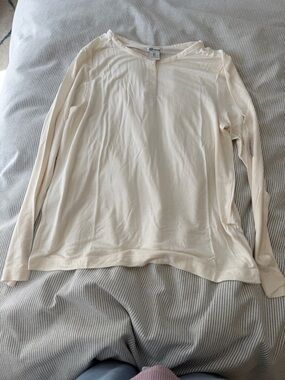Amazon Essentials Cream Henley Shirt
